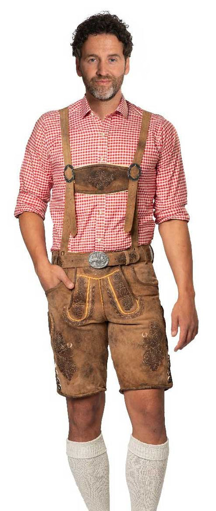 Partychimp Lederhose Lech Kort Bruin