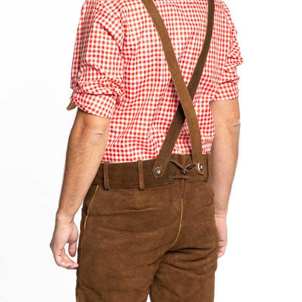 Partychimp Lederhose Ralf Kort Donkerbruin