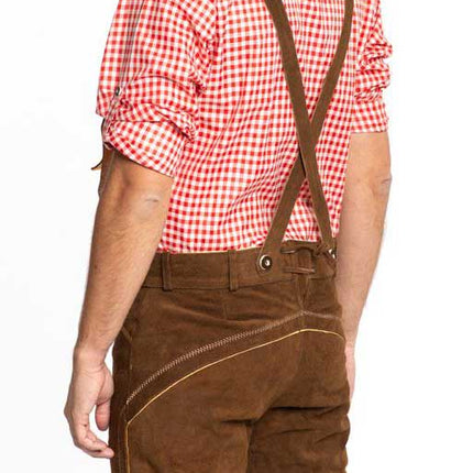 Partychimp Lederhose Rudi Lang Donkerbruin