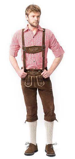 Partychimp Lederhose Rudi Lang Donkerbruin