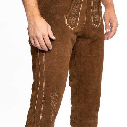 Partychimp Lederhose Rudi Lang Donkerbruin