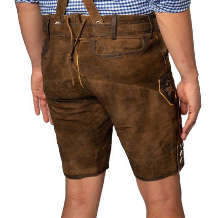 Partychimp Lederhose Zugspitze Kort Bruin