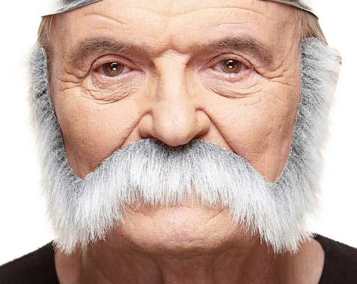 Partychimp Luxe Mutton Chops Snor Grijs