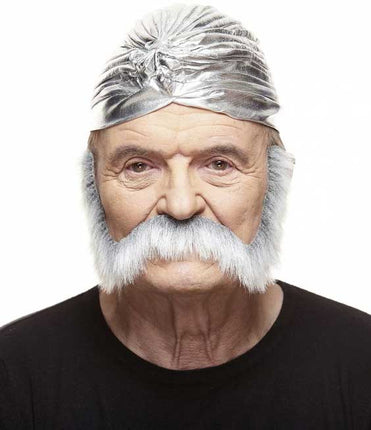 Partychimp Luxe Mutton Chops Snor Grijs