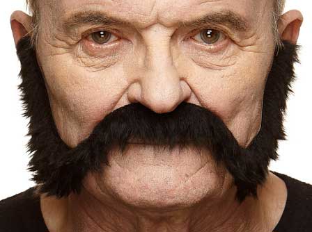 Partychimp Luxe Mutton Chops Snor Zwart