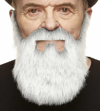 Partychimp Luxe Opa Plaksnor en Baard Grijs