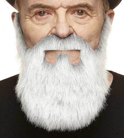 Partychimp Luxe Opa Plaksnor en Baard Grijs