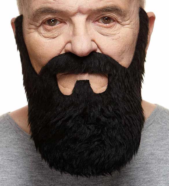 Partychimp Luxe Opa Plaksnor en Baard Zwart