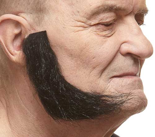 Partychimp Luxe Rock n Roll Bakkebaarden Zwart