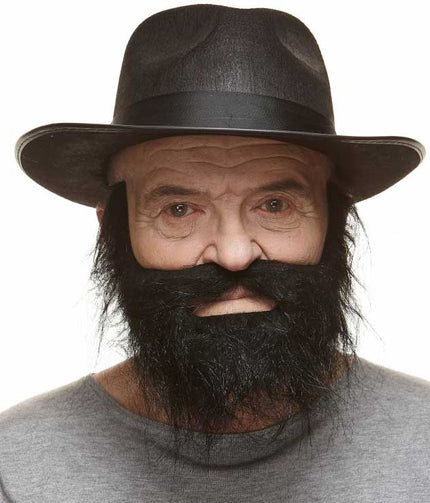 Partychimp Luxe Ruwe Plaksnor en Baard Zwart