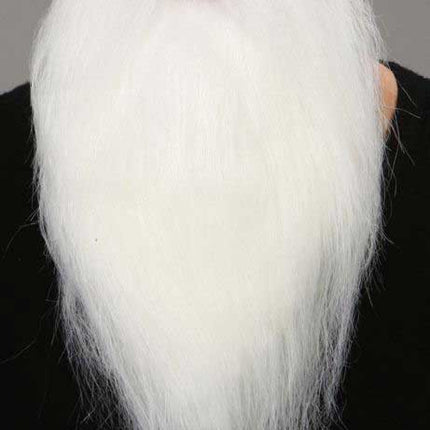 Partychimp Luxe Tovenaar Snor & Baard Wit