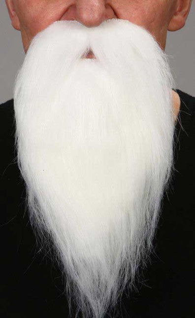 Partychimp Luxe Tovenaar Snor & Baard Wit