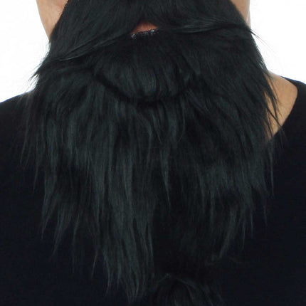 Partychimp Luxe Tovenaar Snor & Baard Zwart