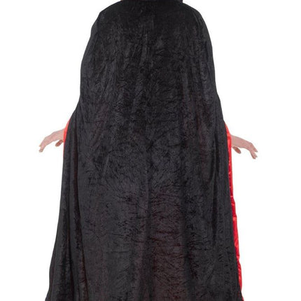 Partychimp Rood Zwart Deluxe Cape Met Capuchon Dames
