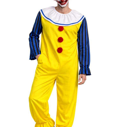 Partychimp Scary Clown Kostuum Met Pruik