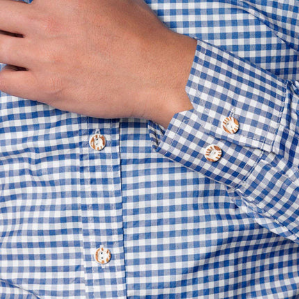 Partychimp Trachtenshirt Leopold Blauw