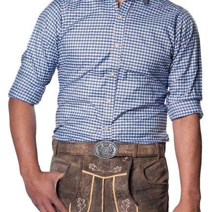 Partychimp Trachtenshirt Leopold Blauw