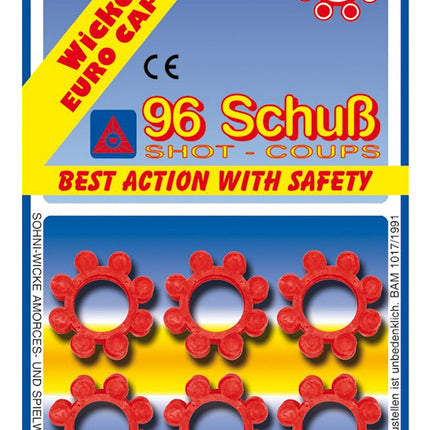 PartyXplosion 8 schot voor klappertjespistool (12 ringen)