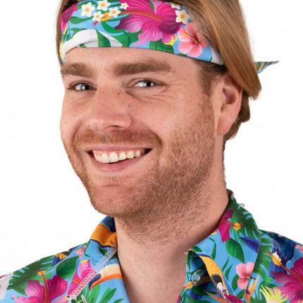 PartyXplosion Bandana Tropicana Blauw