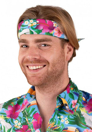 PartyXplosion Bandana Tropicana Blauw