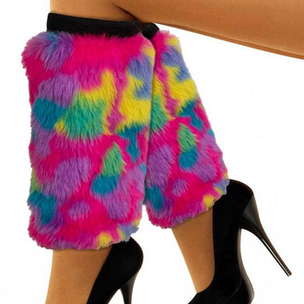 PartyXplosion Beenwarmers Pluche Camouflage Regenboog