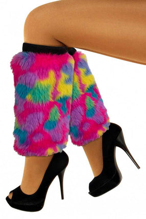 PartyXplosion Beenwarmers Pluche Camouflage Regenboog