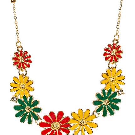 PartyXplosion Bloemketting rood geel groen