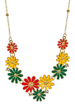 PartyXplosion Bloemketting rood geel groen