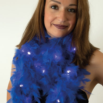 PartyXplosion Boa blauw met led verlichting