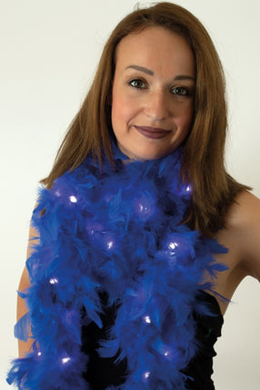 PartyXplosion Boa blauw met led verlichting