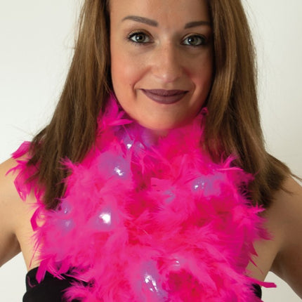 PartyXplosion Boa roze met led verlichting