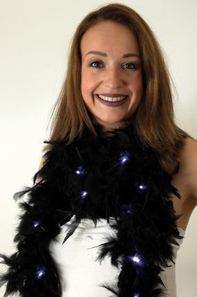PartyXplosion Boa zwart met led verlichting