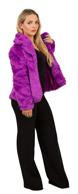 PartyXplosion Bontjas Carnaval Paars Dames