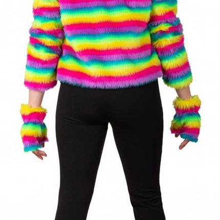 PartyXplosion Bontjas Carnaval Regenboog streep Dames