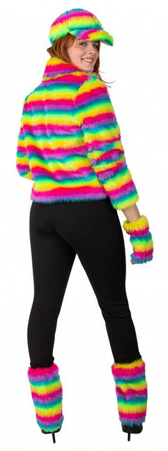 PartyXplosion Bontjas Carnaval Regenboog streep Dames