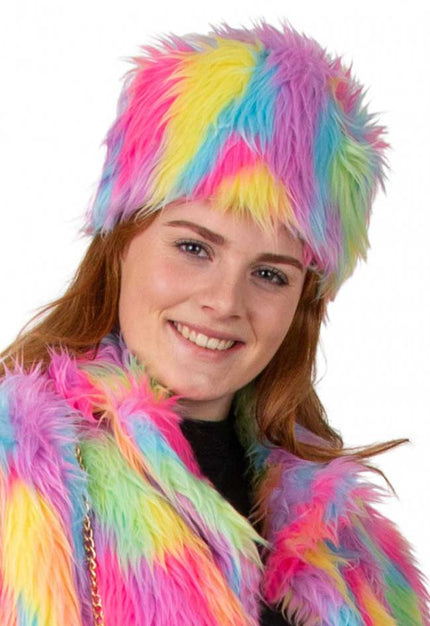 PartyXplosion Bontmuts Pluche Pastel