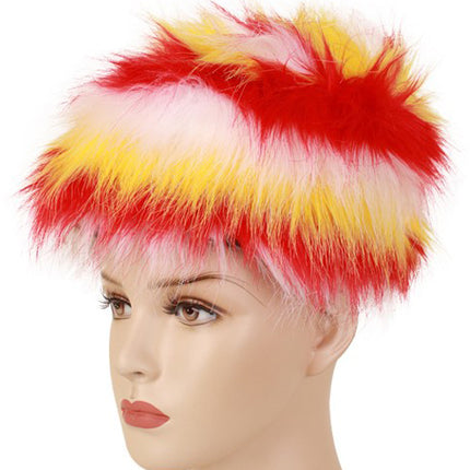 PartyXplosion Bontmuts rood wit geel