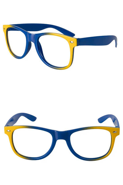 PartyXplosion Carnaval Bril Blauw Geel – Lampegat