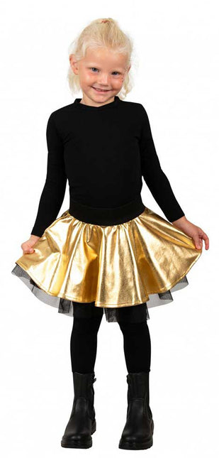 PartyXplosion Cirkelrok Metallic Goud meisjes maat 152