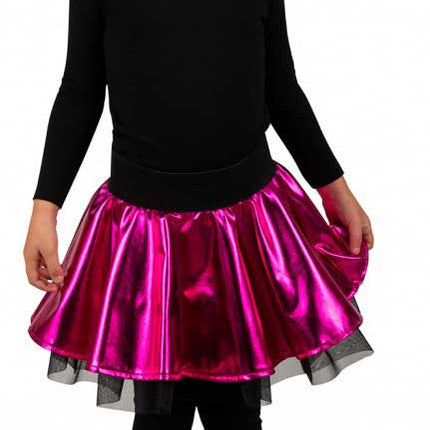 PartyXplosion Cirkelrok Metallic Roze meisjes maat 164