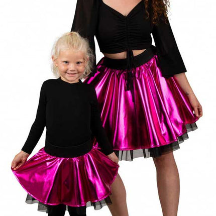 PartyXplosion Cirkelrok Metallic Roze meisjes maat 164