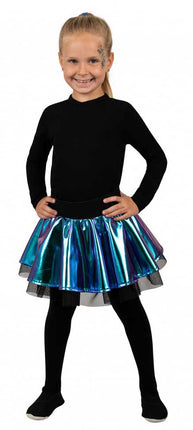 PartyXplosion Cirkelrok Metallic Turquoise meisjes maat 164