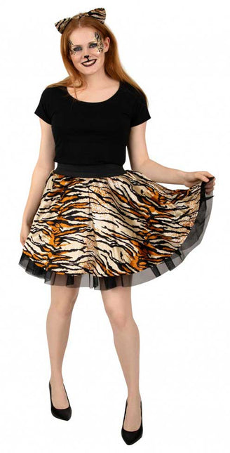 PartyXplosion Cirkelrok tijger dames