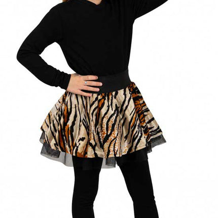 PartyXplosion Cirkelrok tijger meisjes maat 116