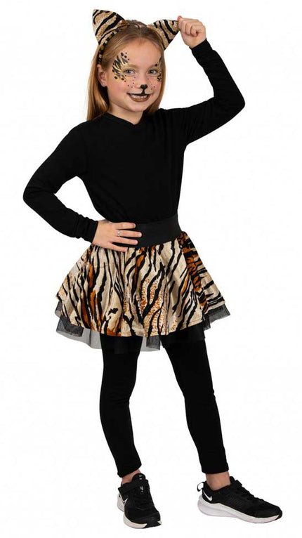 PartyXplosion Cirkelrok tijger meisjes maat 140