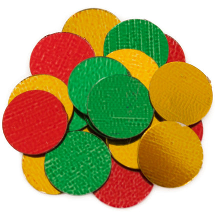 PartyXplosion Confetti metallic – 100 gram rood-geel-groen