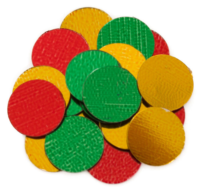 PartyXplosion Confetti metallic – 100 gram rood-geel-groen