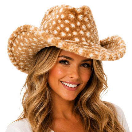 PartyXplosion Cowboyhoed Bont Bambi Print – Maat 59