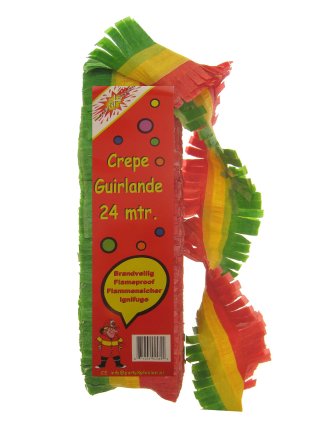 PartyXplosion Crêpepapier guirlande rood/geel/groen