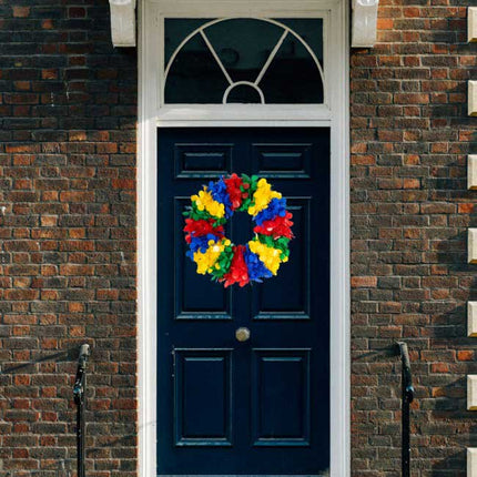 PartyXplosion Deurkrans Confetti Snippers Multi kleur 45 cm